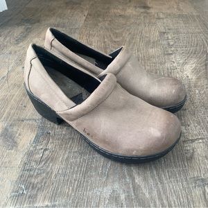 B.O.C. Born Peggy Leather Slip On Clogs Taupe